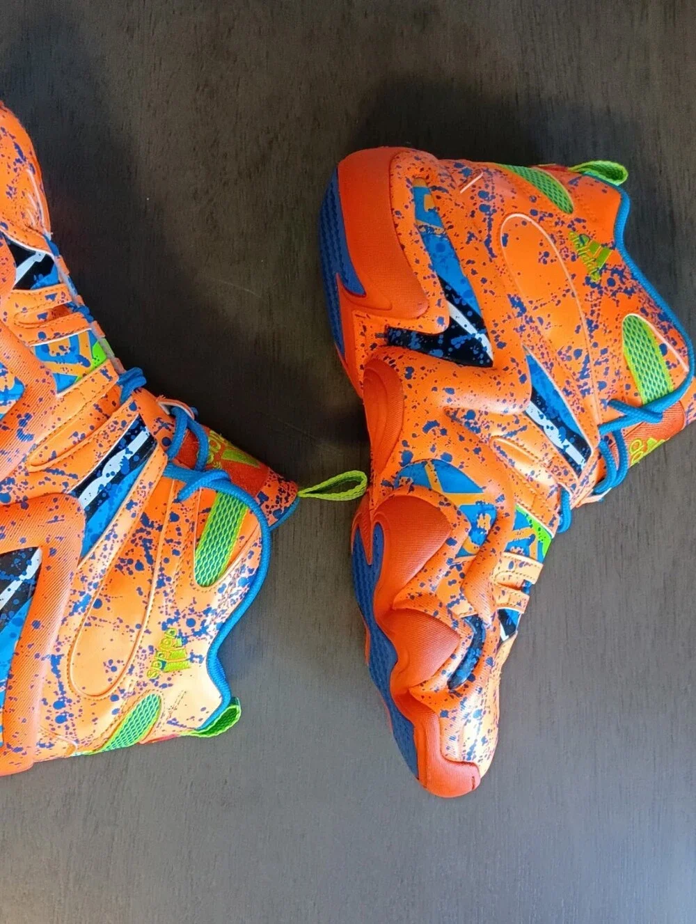 didas All-Star Crazy 8 Orange/Neon/Blue Mens Size 10